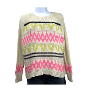 Camilla Tree Neon Multicolored Lightweight Sweater Women size S/M